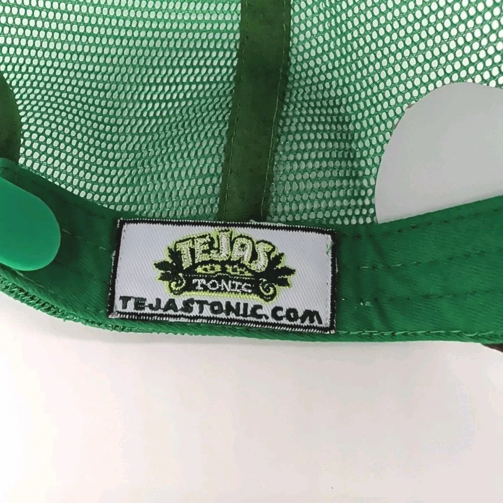 New Tejas Tonic Hat Cap Snap Back Brown Green Mesh Trucker Patch Embroidered 420